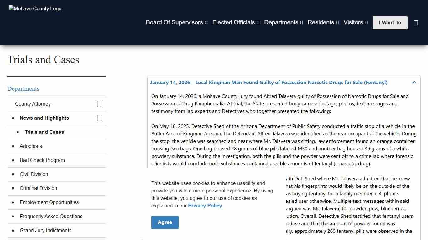 Trials and Cases Mohave County